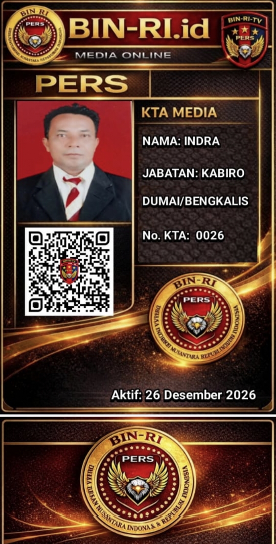 Indra Kitang Diamanahkan Sebagai Kabiro BIN. RI. id Kabupaten Bengkalis dan Kota Dumai