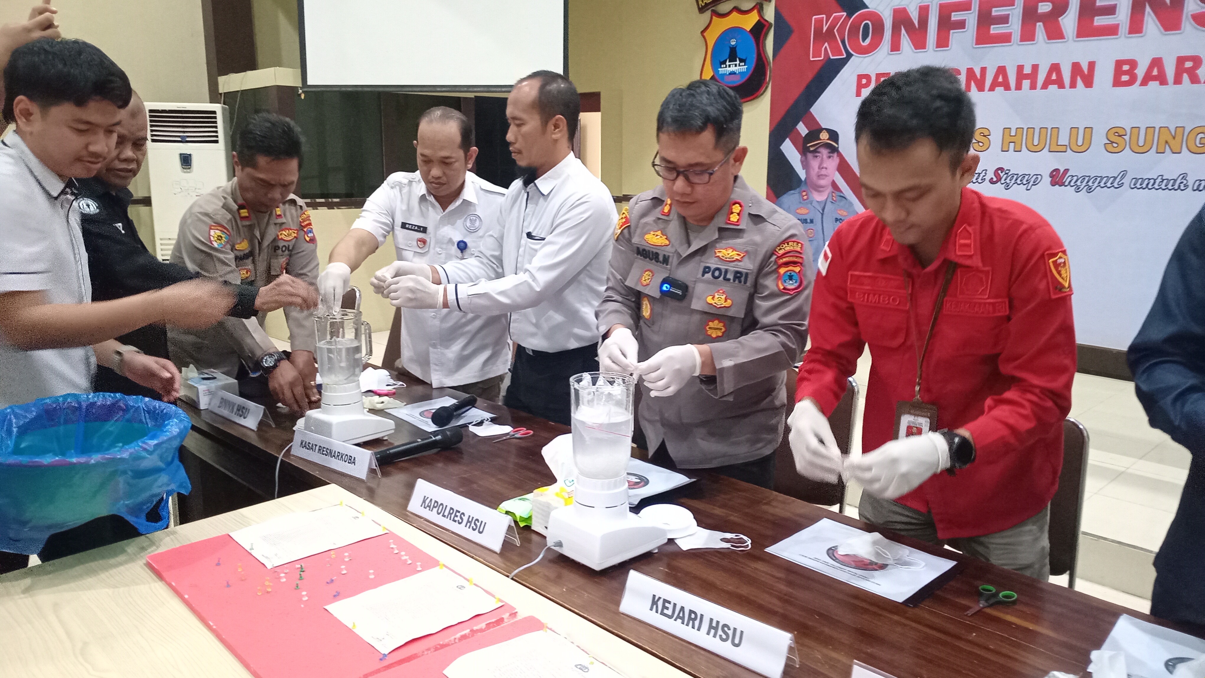 Satresnarkoba Polres HSU Ungkap 4 Kasus, Barang Bukti Nyaris 0,5 Kg Sabu